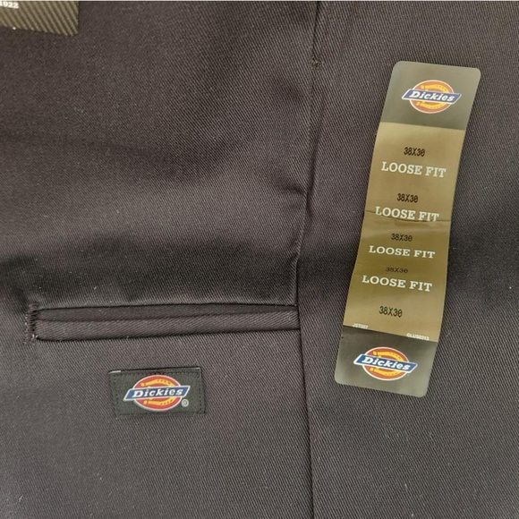 🖤👖🖤 Dickies Men's Loose Fit Double Knee Twill Work Pants - Black - Size 38x30 - Picture 3 of 13